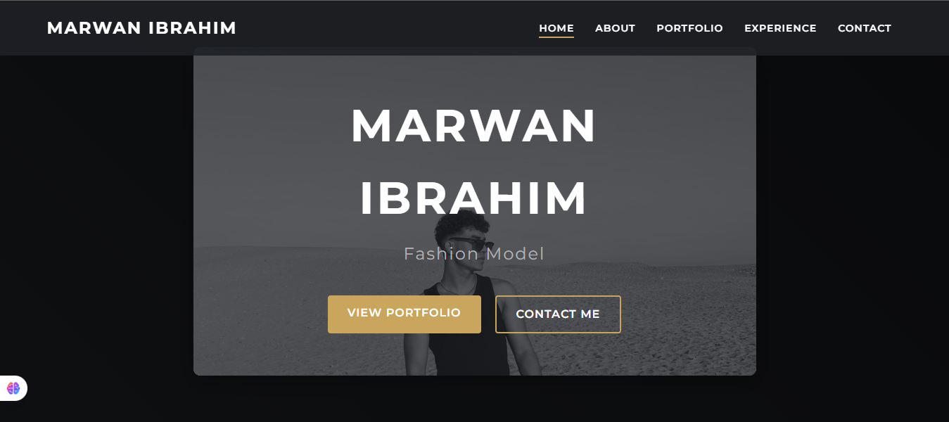 Portfolio Website for models